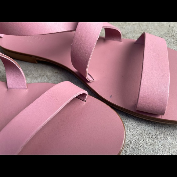 Everlane Italian Made Pink Modern Wrap Leather Sandals - Picture 11 of 15